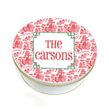 Christmas Chionoiserie Personalized Cookie Tin