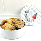Personalized Robin Floral Cookie Tin