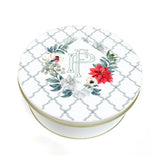 Personalized Robin Floral Cookie Tin