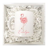 Personalized Flamingo Rose Coffee Mug