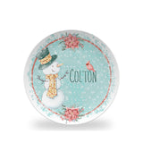 Personalized Snowman Plate