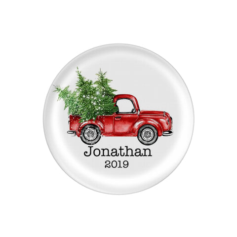 Personalized Christmas Tree Truck Plate