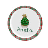 Tartan Cupcake Christmas Plate