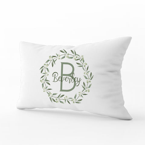 Personalized Wreath Pillowcase