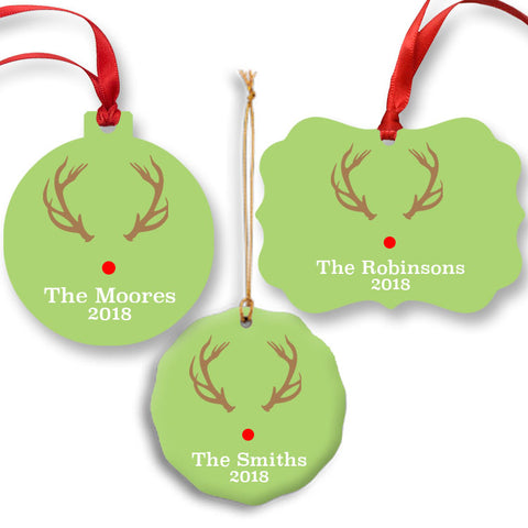 Personalized Antler Ornament  