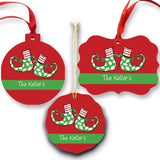Personalized Elf Feet Ornament for Christmas  