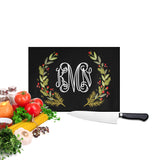 Holly Wreath Personalized Cutting Board  