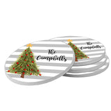Personalized Christmas  Coaster Set 
