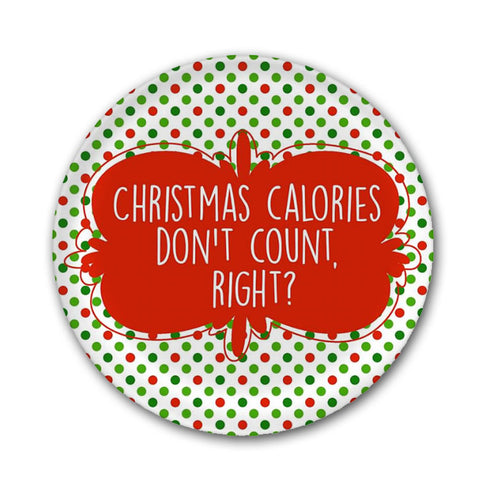 Christmas Calories Melamine Plate  