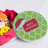 Personalized Santa Hat Cookie Tin  