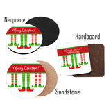 Personalized Elf Christmas Coasters 