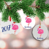 Personalized Flamingo Ornament  