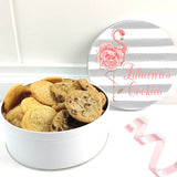 Personalized Flamingo Rose Cookie Tin
