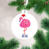 Personalized Flamingo Ornament  