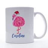 Personalized Christmas Flamingo Mug  