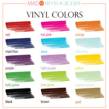 Vinyl Decal Color Chart