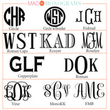 engrave monogram fonts