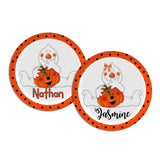 Personalized Ghost Halloween Plate