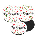 Personalized Glitter Christmas Coasters 