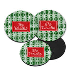Personalized Red & Green Christmas Coasters  