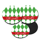Personalized Christmas Harlequin Coasters  