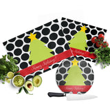 Personalized Polka Dot Tree Christmas Cutting Board  