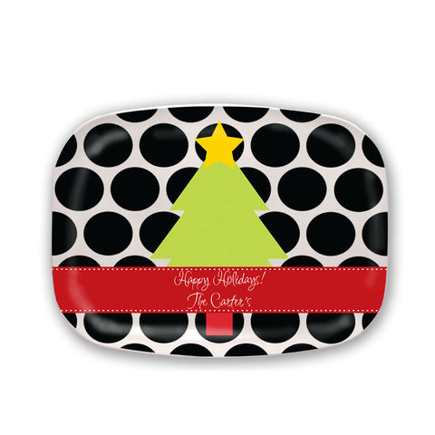 Personalized Christmas Tree Platter  