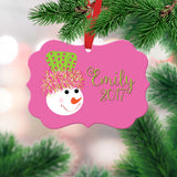 Personalized Girls Christmas Ornament  