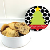 Personalized Polka Dot Christmas Cookie Container  
