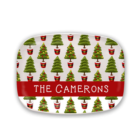 Personalized Christmas Tree Platter  